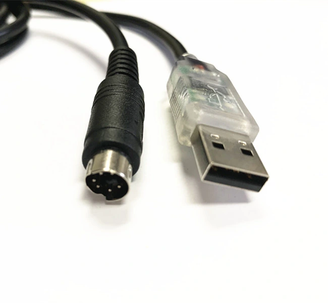 USB to RS232 6 Pin Mini DIN PLC Programming Cable