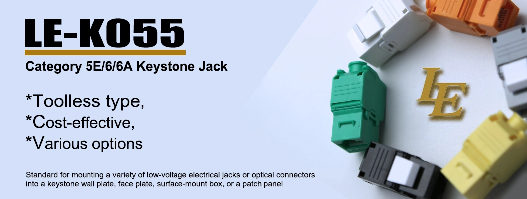 Le OEM/ODM FTP Toolless RJ45 CAT6 Keystone Ethernet Jack