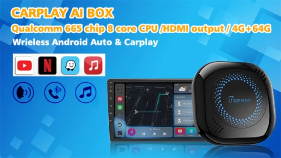 Android 12 Wireless Carplay Ai Box Android Auto Adapter Universal Wireless Phone Link Stereo