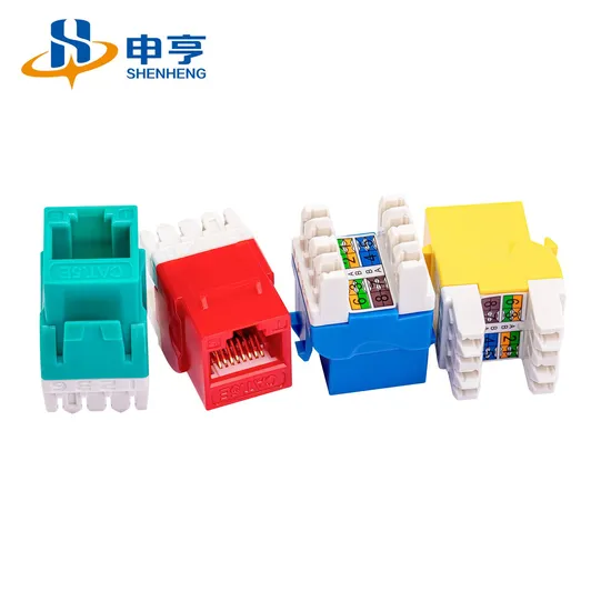 50u 90degree Colored Module UTP Cat5e Keystone Jack