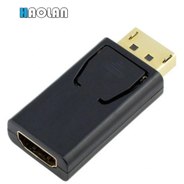 Gold Nickel Plated Standard Displayport Male Dp to HDMI Female Converter Head Adapter 1080P Video Audio Connecto