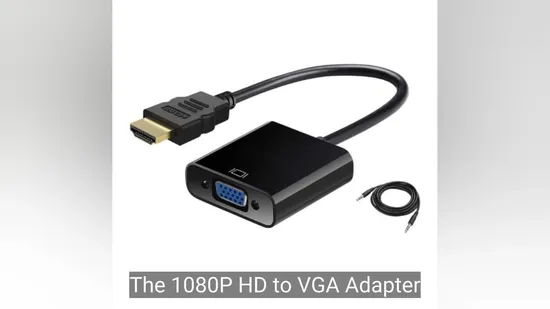 1080P HDMI to VGA Adapter HDMI with Audio Cable 
