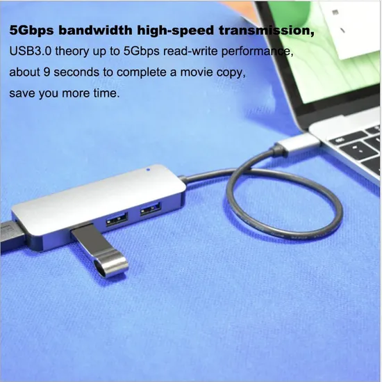 Customize Logo 4 Port USB 3.1 C Type to USB 3.0 Hub 