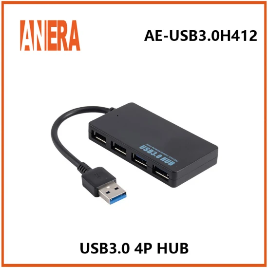 Factory Direct 4 Ports USB3.0 Hub 5gbps Portable Compact with Cable