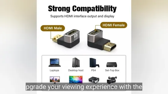 Down 90° HDMI Adapter 8K 60Hz 