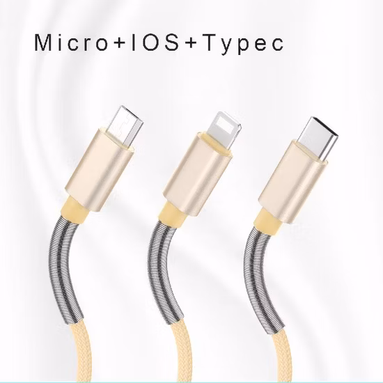2021 L Shape Paracord and Pet Double Sleeved Mechanical Keyboard Coiled Type C Mini USB Micro USB Cable with Gx16 Aviator